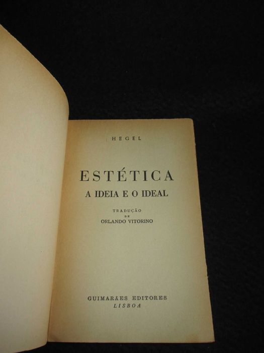 Livro Estética A Idea e o Ideal Hegel