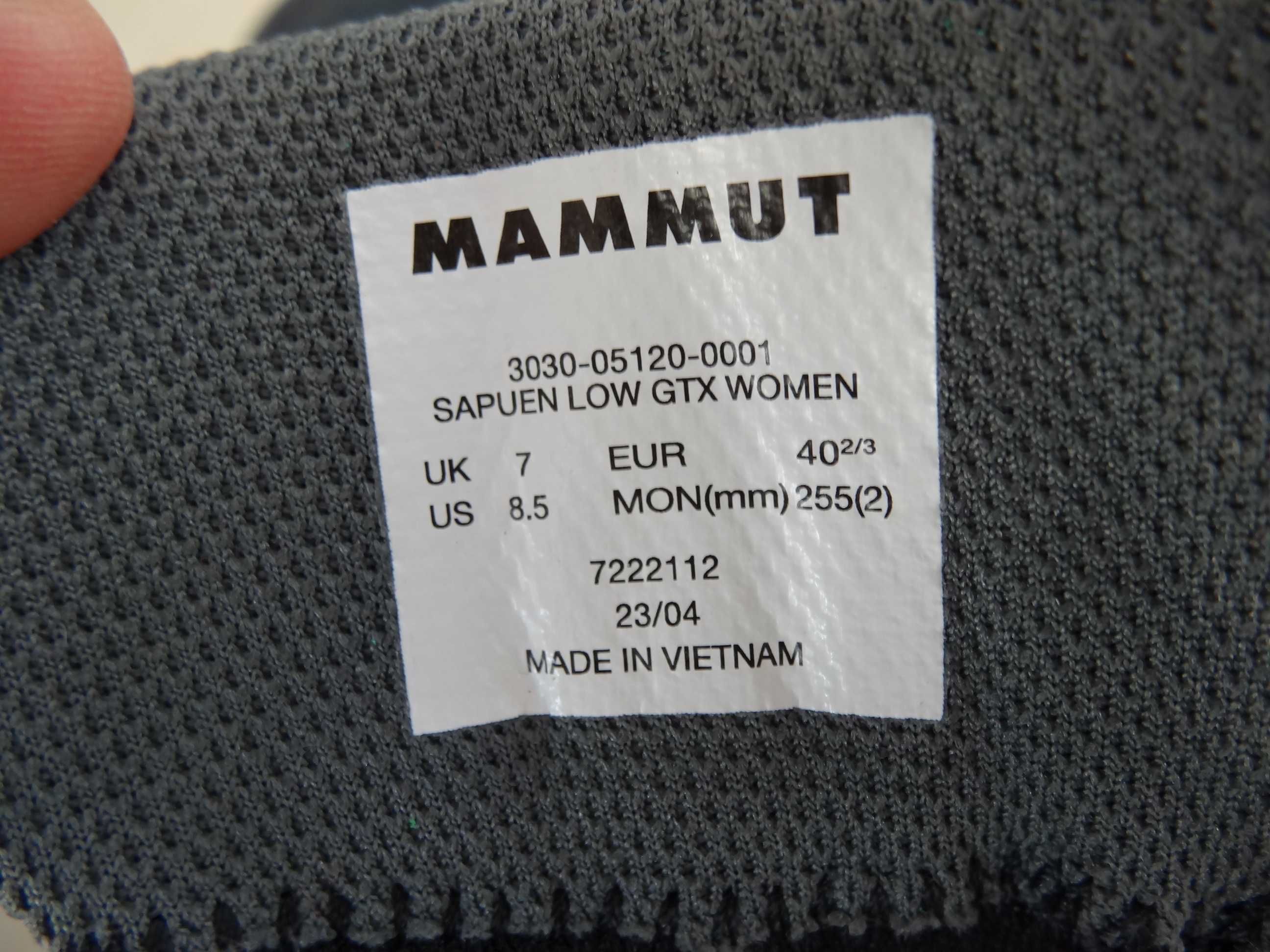 Buty MAMMUT SAPUEN Low GTX roz 40 2/3 GORE-TEX Vibram Skóra Trekking