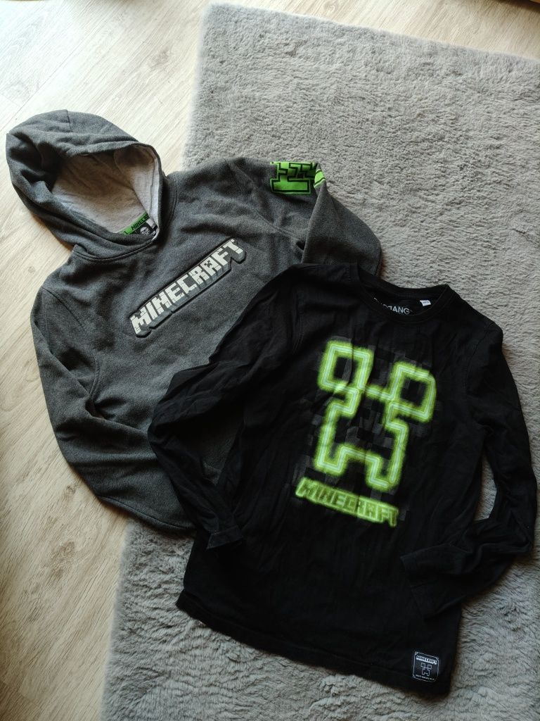 Bluza i koszulka Minecraft r. 146/152 C&A