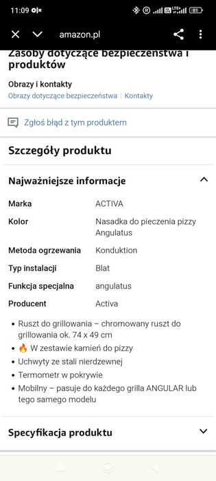 Nasadka do pieczenia pizzy Angular, piec do pizzy ogrodowy NOWY