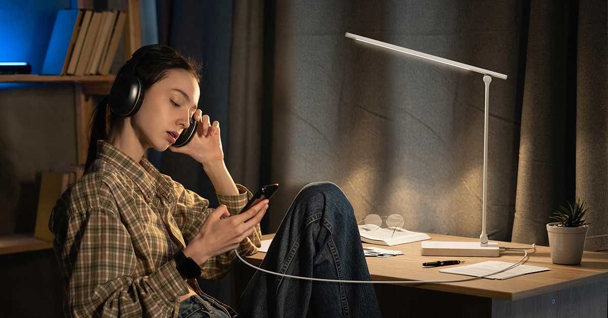 lampka biurkowa dotyk dod.port usb na biurko 3 tryby zasilaczem 96 led