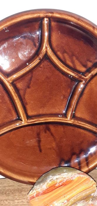 Talerz dzielony porcelit sygnowany retro
