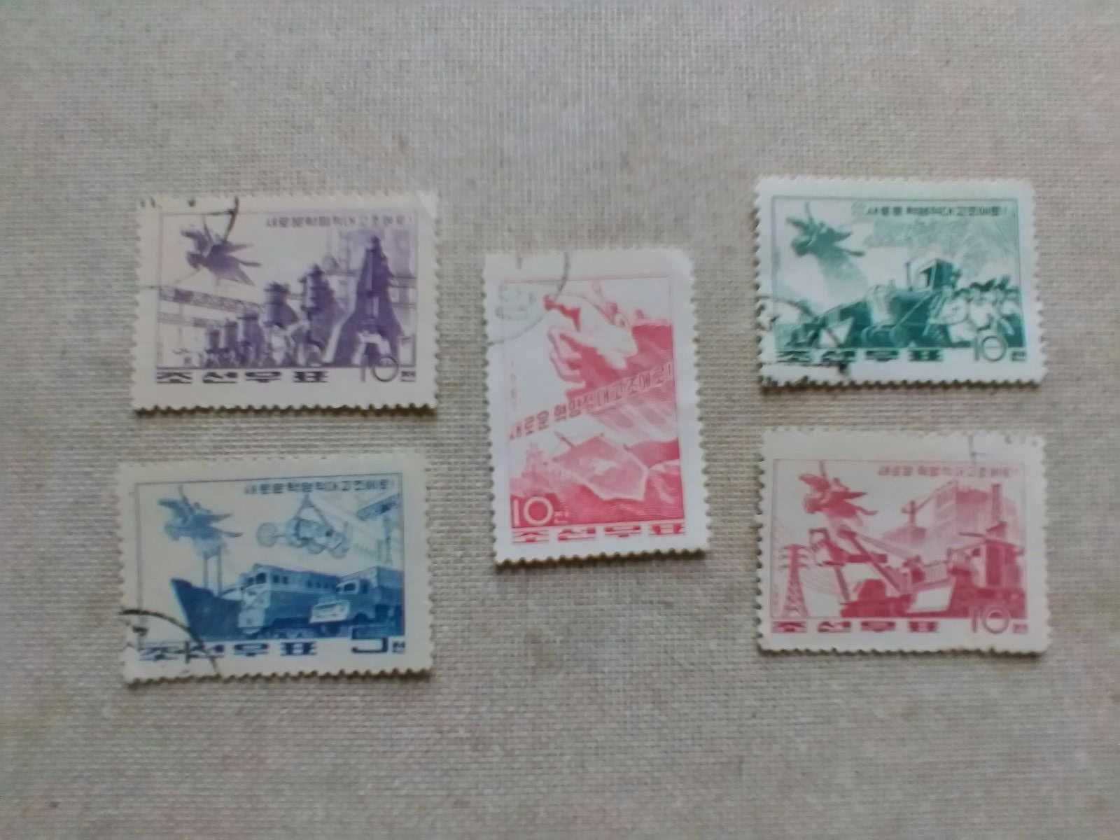 Старые почтовые марки Корея КНДР