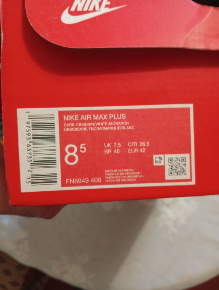 Оригінальні кросівки NIKE  air max plus dark obsidian monarch