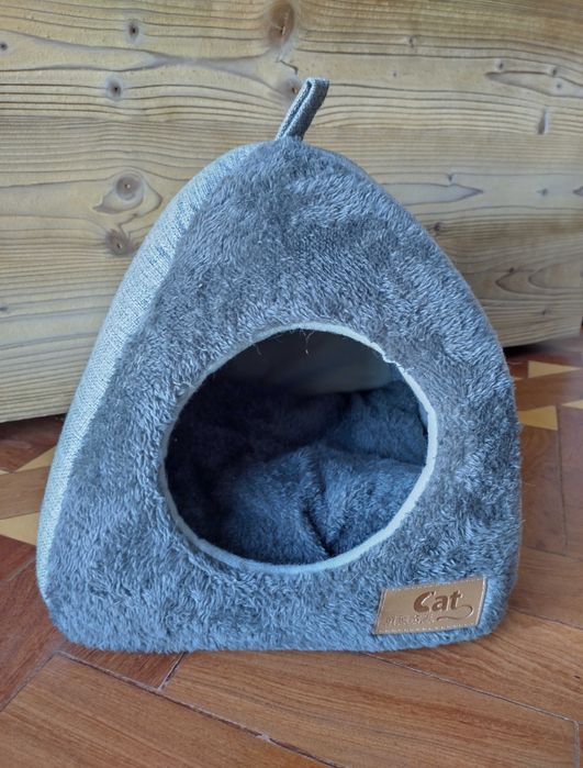 Cama Tenda Gato/Cão Cinza