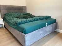 Łóżko ze schowkiem na pościel + z materacem 140x200
