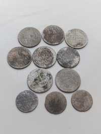 Zestaw srebrnych monet, silber groschen, monety srebrne