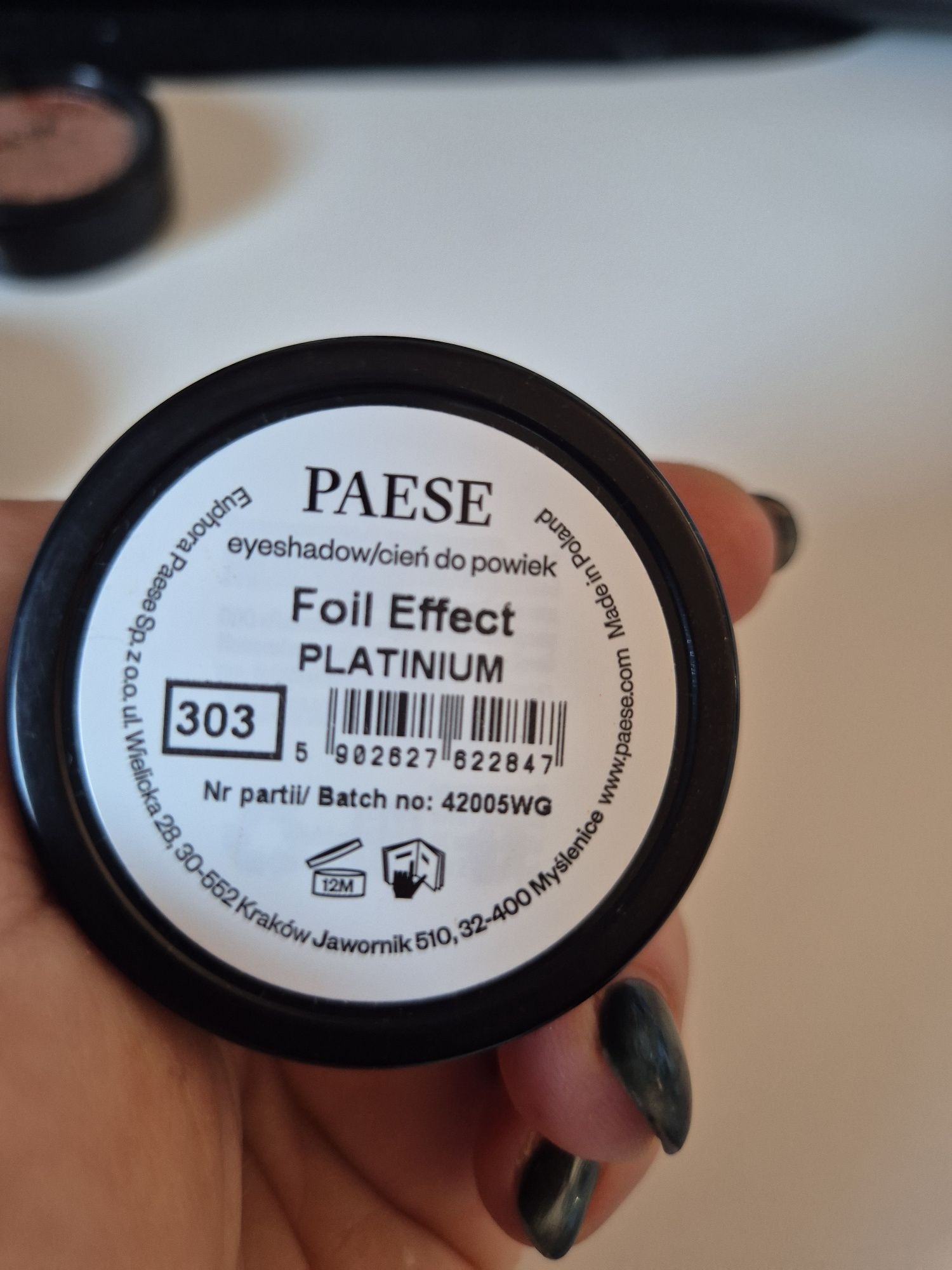 Paese cienie do oczu z efektem folii