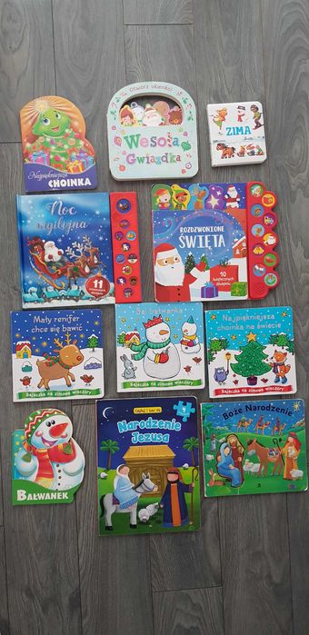 Książki dla dzieci 1 - 3 lat o świętach grające z okienkami baśnie
