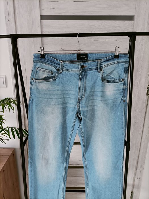 Spodnie jeansowe męskie jasne 43/36 Reserved skiny wiosna na wiosnę na