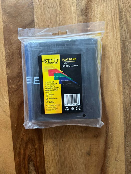 Zestaw 5 taśm rehabilitacyjnych 4FIZJO FLAT BAND 2M - nowe, nieużywane