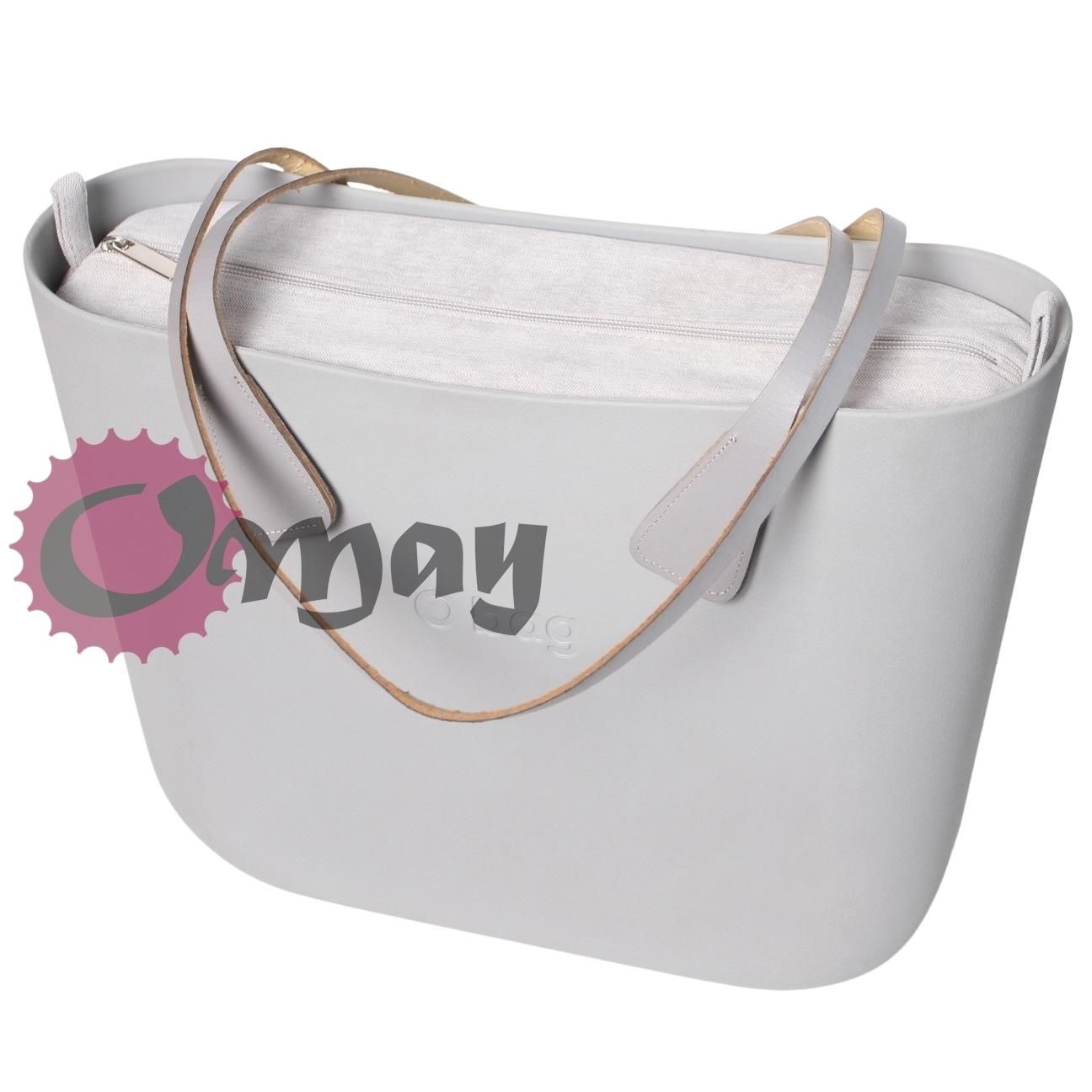 Szary organizer do OBAG STANDARD welur jasny grigio 2 kieszenie OMAY