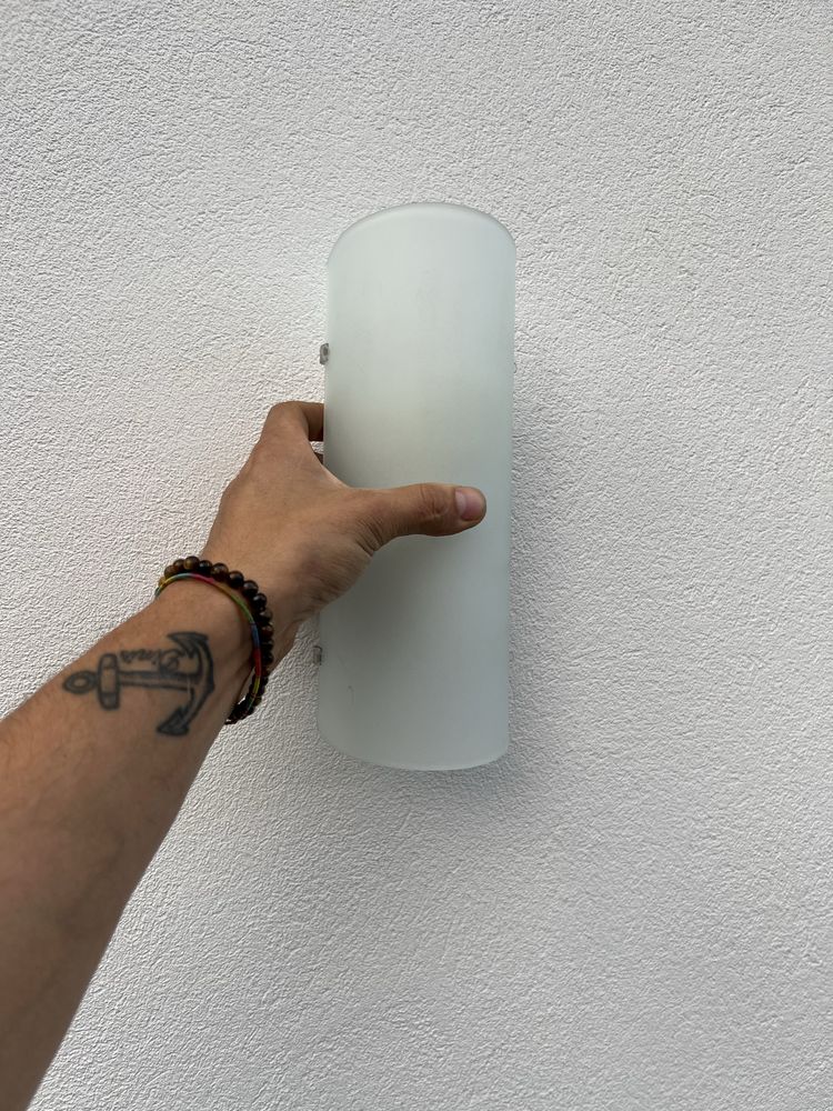 Candeiro parede de vidro