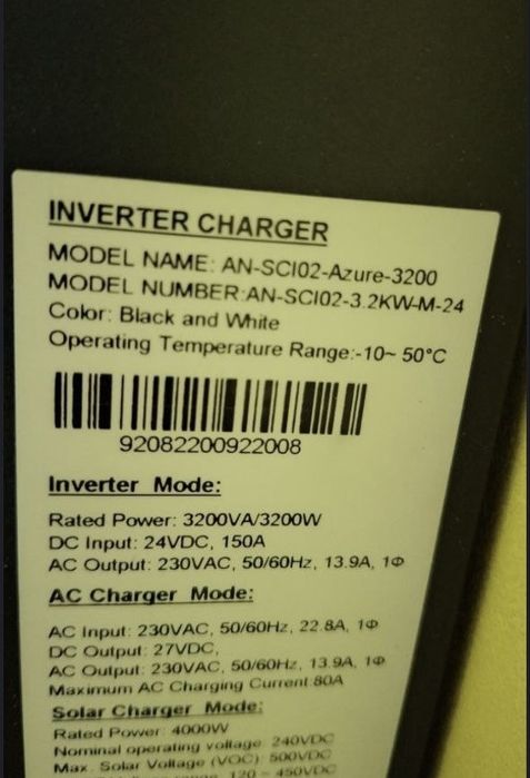 ДБЖ, Інвертор гібридний,екофлоу,блюєтті, li fe po4,100ah,24 v.