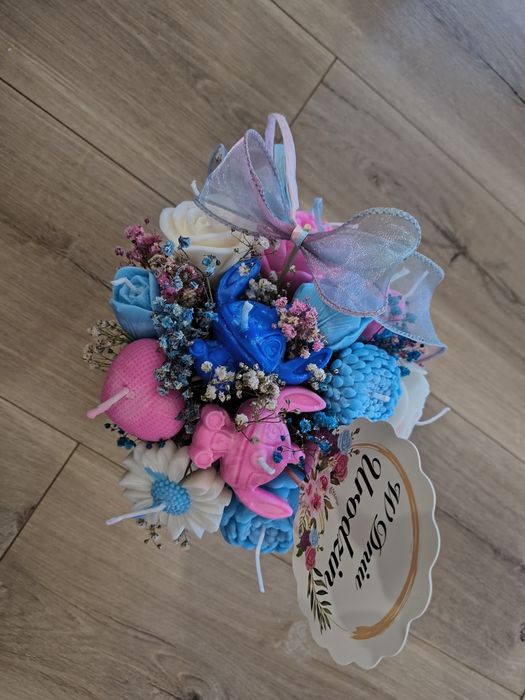 Flower box ze świec sojowych
