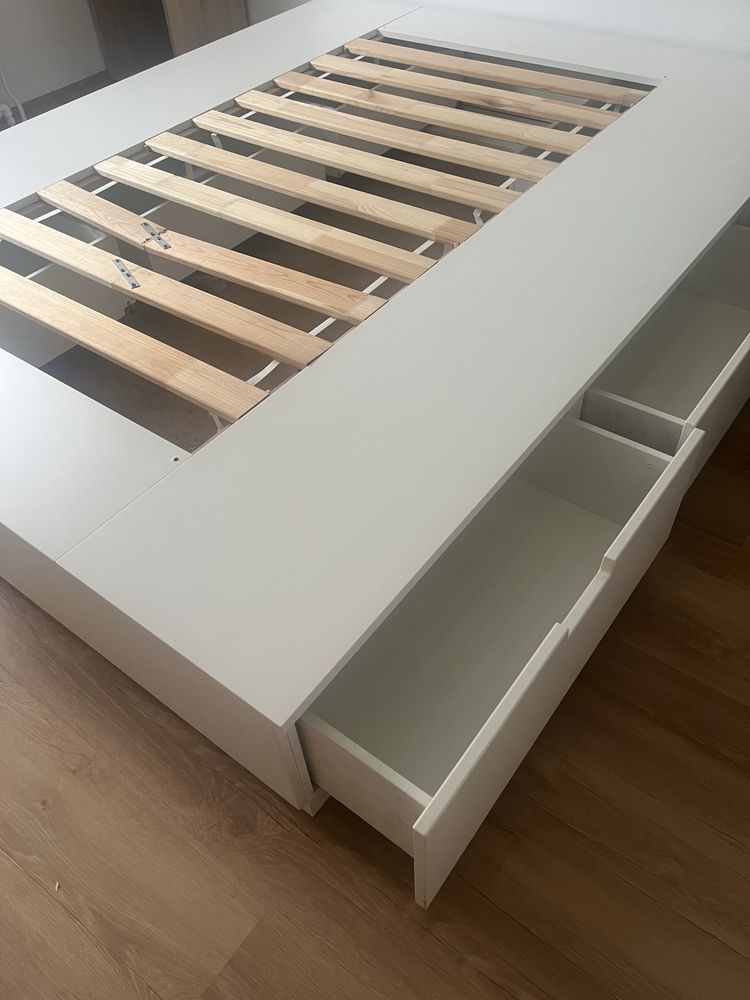 Łóżko 160x200 Ikea Nordli z 6 szufladami