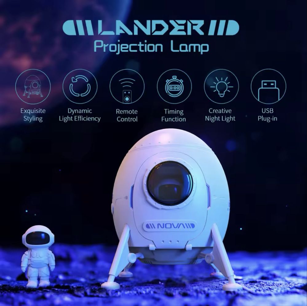 Прожектор нічник світильник Lander prijection lamp