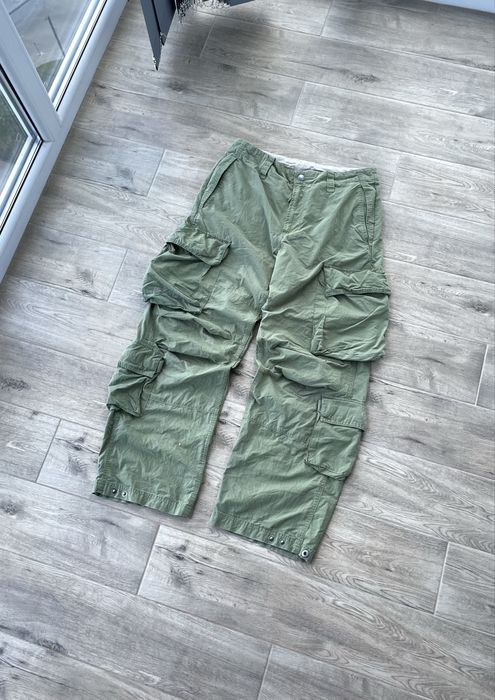 Gap Multipocket Nylon Cargo Pants Green Colour Streetwear карго штани