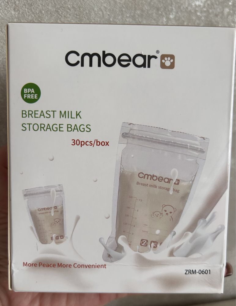 Пакети для зберігання грудного молока CMbear 220 мл\30 шт.