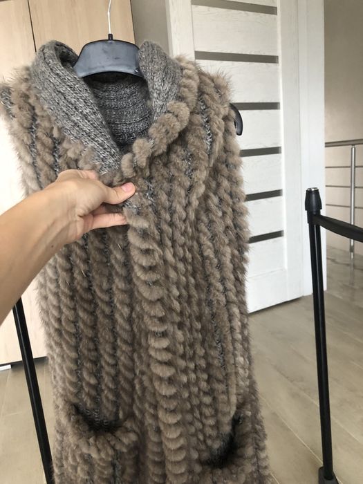 Продам жилетку из вязаной норки