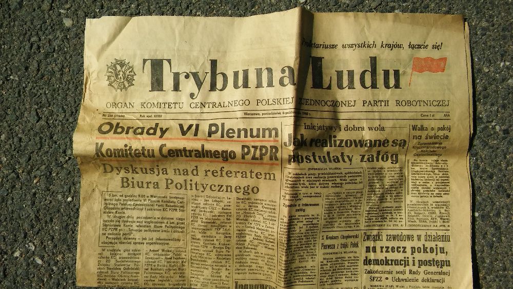 Trybuna ludu WARSZAWA - 6.10.1980r.