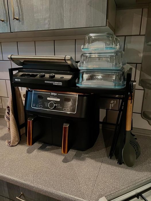 Nowy Organizer regulowany kuchenny na mikrofalówkę air fryer ekspres