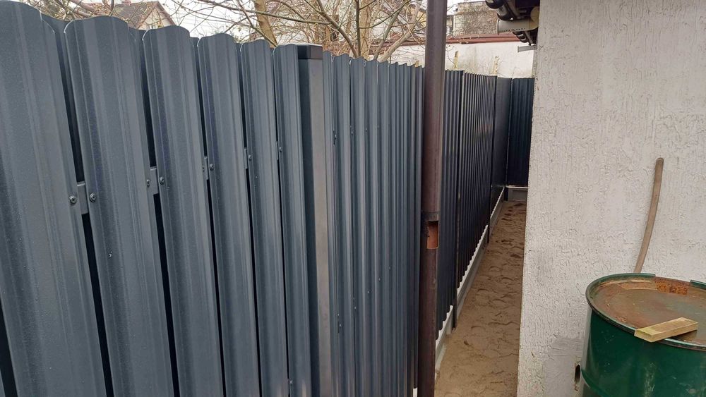 przęsło sztachety metalowe antracyt