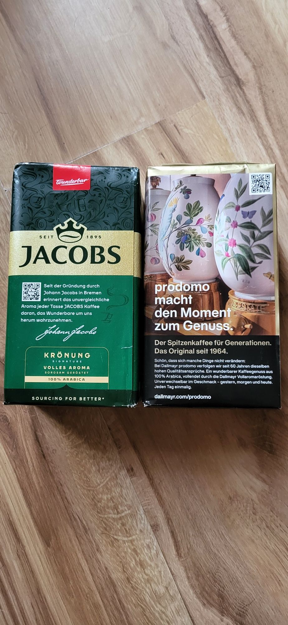 Kawa mielona z Niemiec Jacobs i Dallmayr