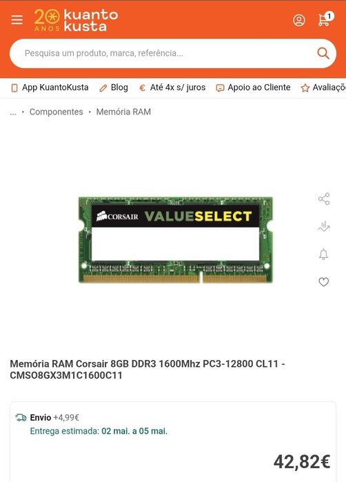 CORSAIR Memories64552106583810121