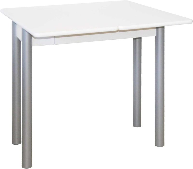 Mesa desdobrável branca com gaveta de cozinha jantar 80 x 40 a 80 x 78