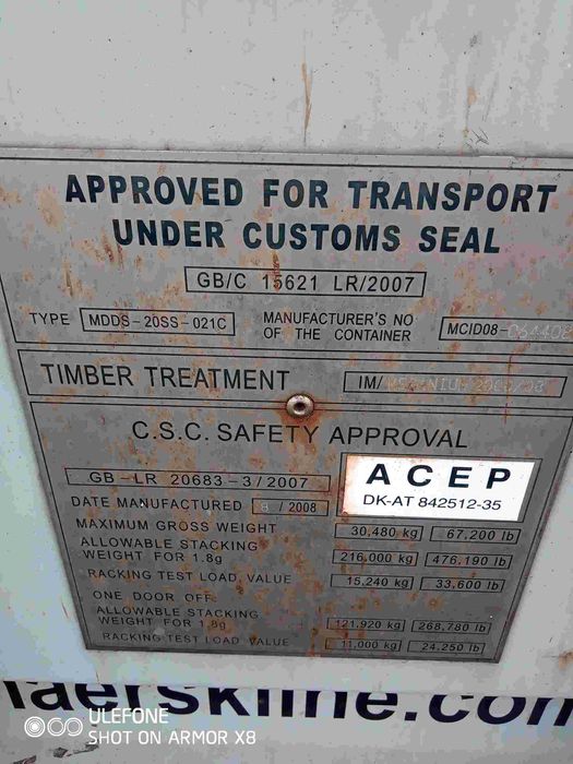 Tanio kontener ze zdjęć 20 DC używany 6 m dł