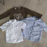 3 bluzeczki 2 długi rękaw i 1 krótki  r.98 dobre marki Zara H&M F&F