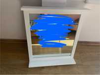 Lustro SILVERÅN z półką białe 56x63.8 cm