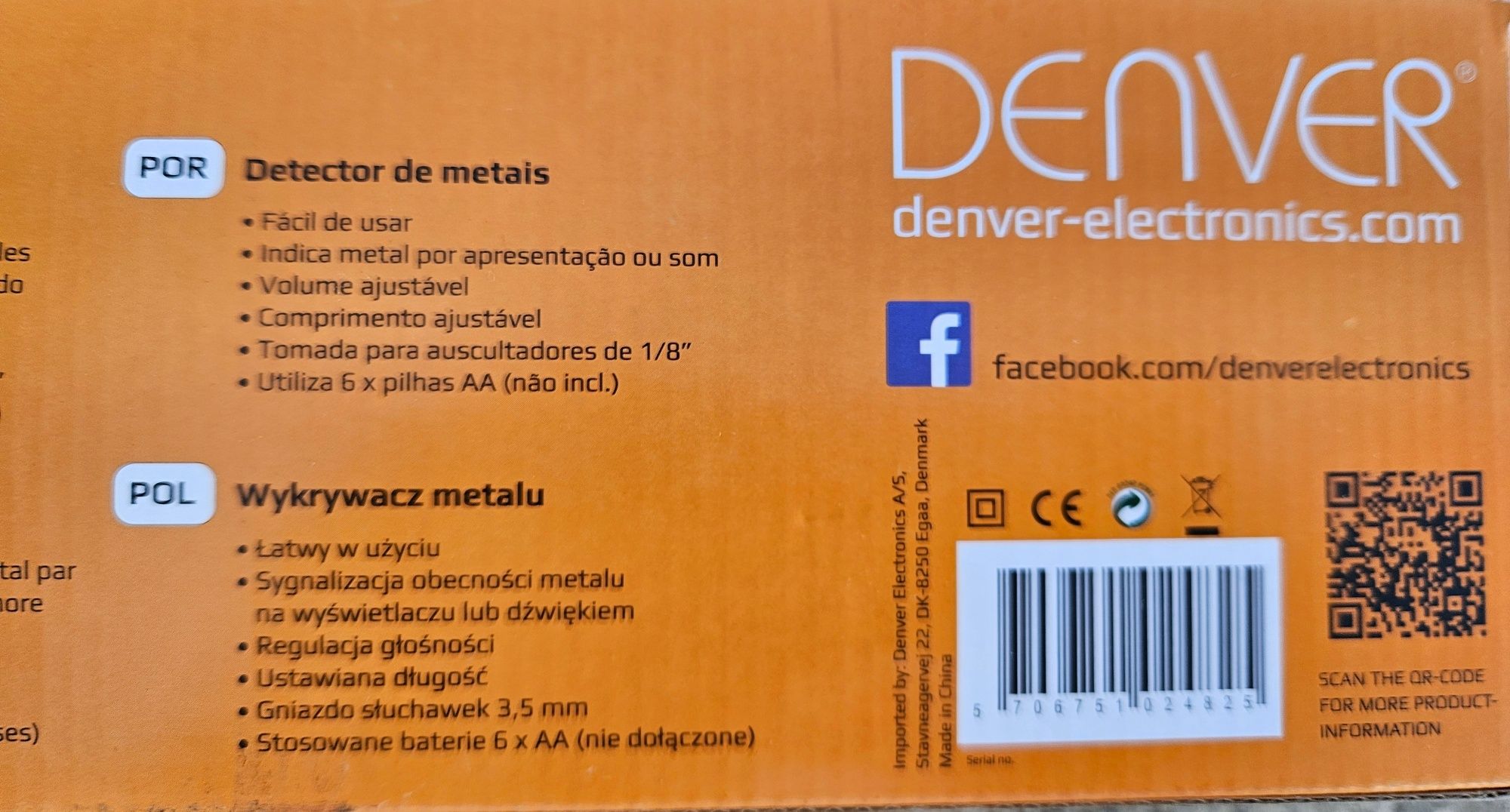 Detetor Metais MET-100 DENVER