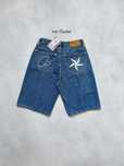 Джинсовые шорты Corteiz C-Star Denim Кортез Синие Голубые