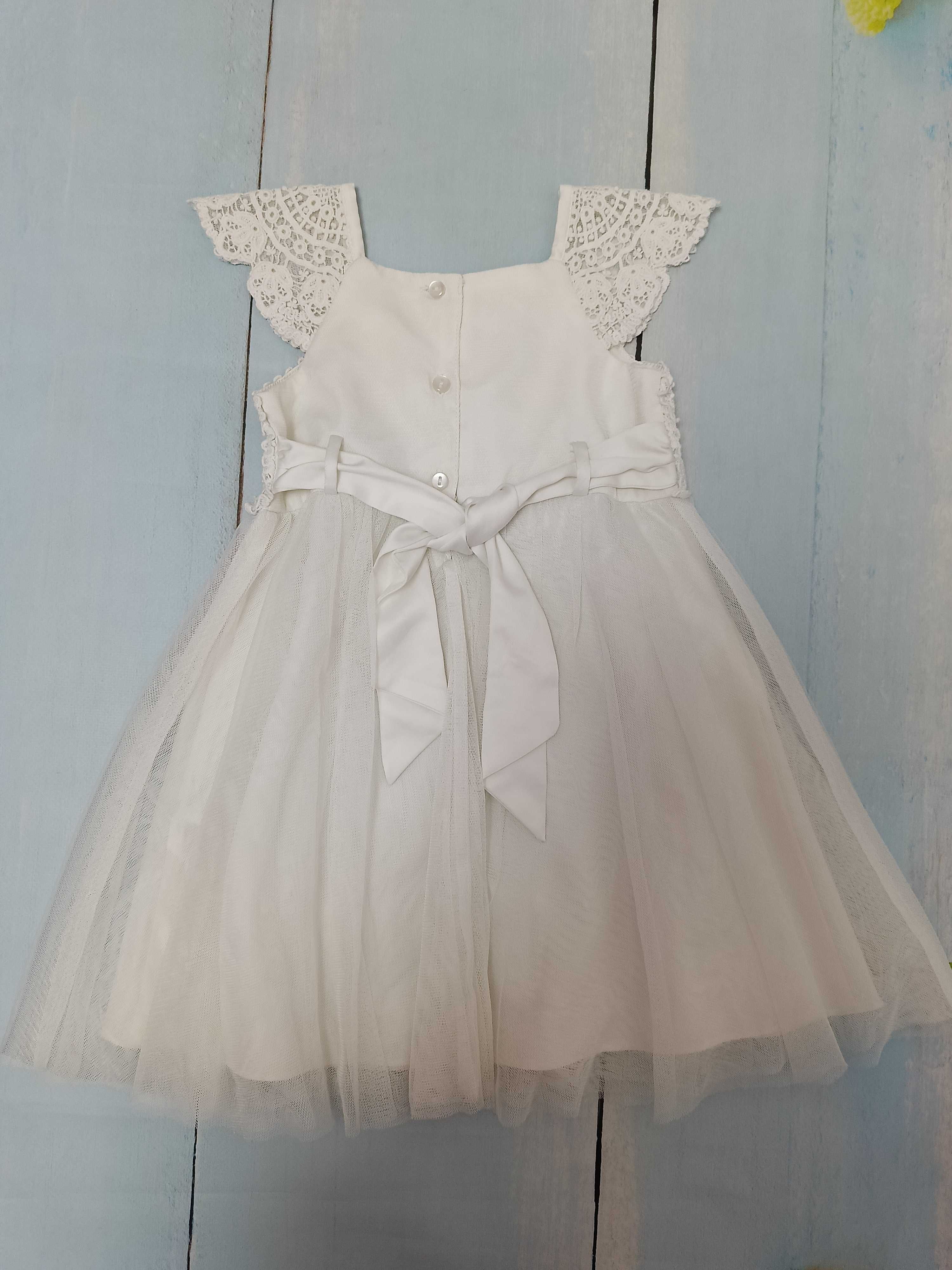 Платье белое нарядное 12-18мес Monsoon