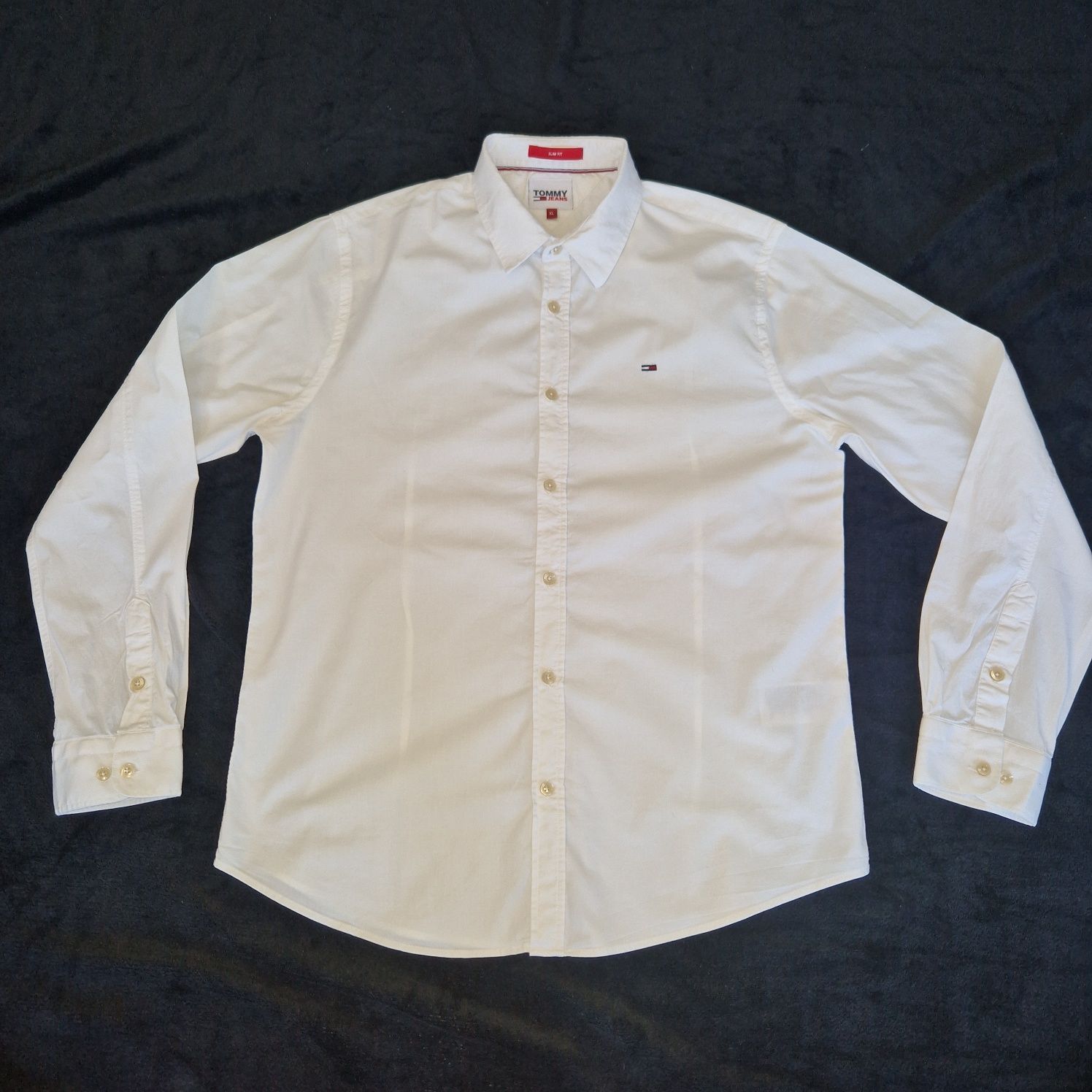 Tommy Hilfiger oryginalna koszula biała slim fit L/XL