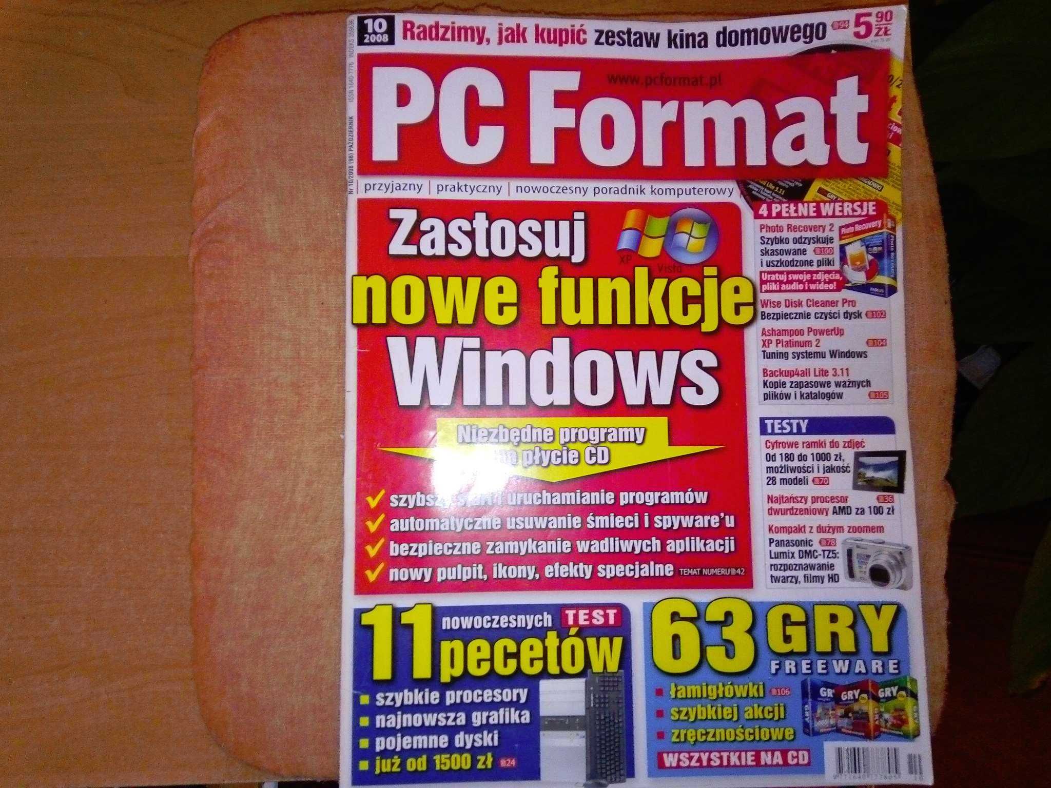 PC Format 10 2008 październik (98) Gazeta + płyta CD Czasopismo