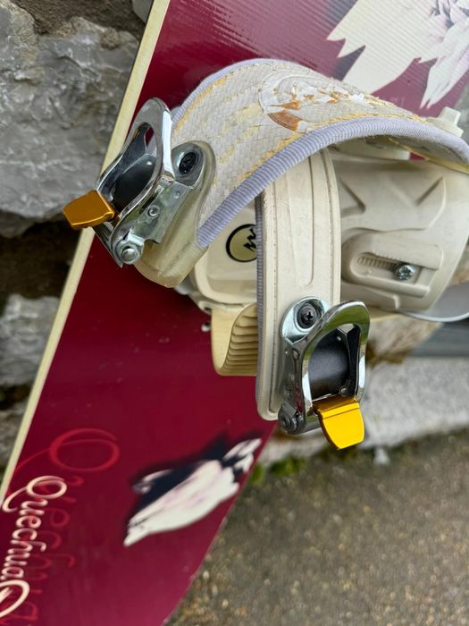 Prancha snowboard e fixações