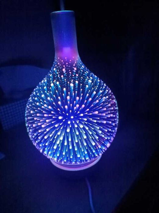 Nawilżacz powietrza lampka nocna dyfuzor zapachowy szklany kolory RGB
