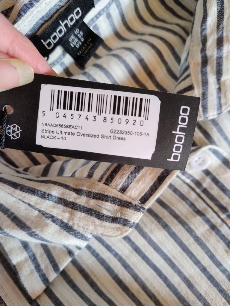 Koszulowa sukienka luźna koszula oversize