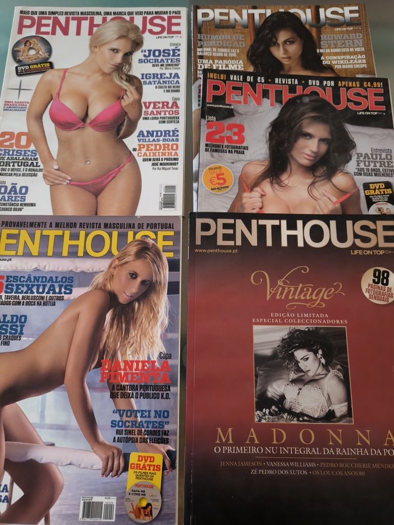 8 exemplares Spirou, Astérix, Penthouse e Bourgeon