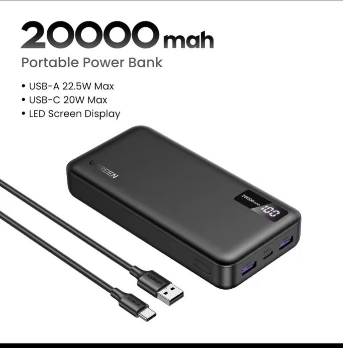 Power bank - Ugreen оригінал 20 000 мАг.