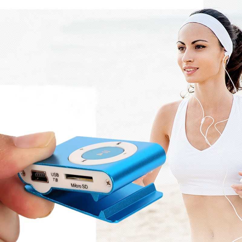 ODTWARZACZ MP3 Klips Kabel Słuchawki KARTA SD 8GB Nowy 5 kolorów
