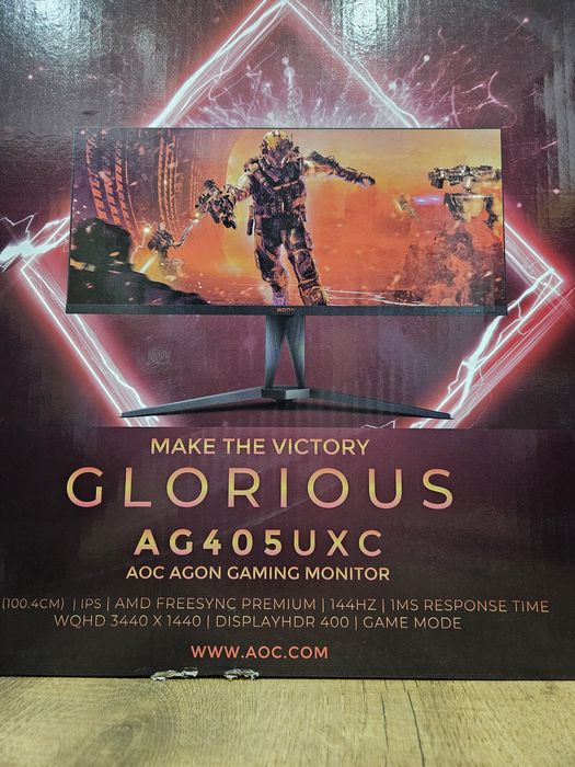 Monitor Gaming AOC - 39.5' - IPS - FreeSync - Novo c/garantia