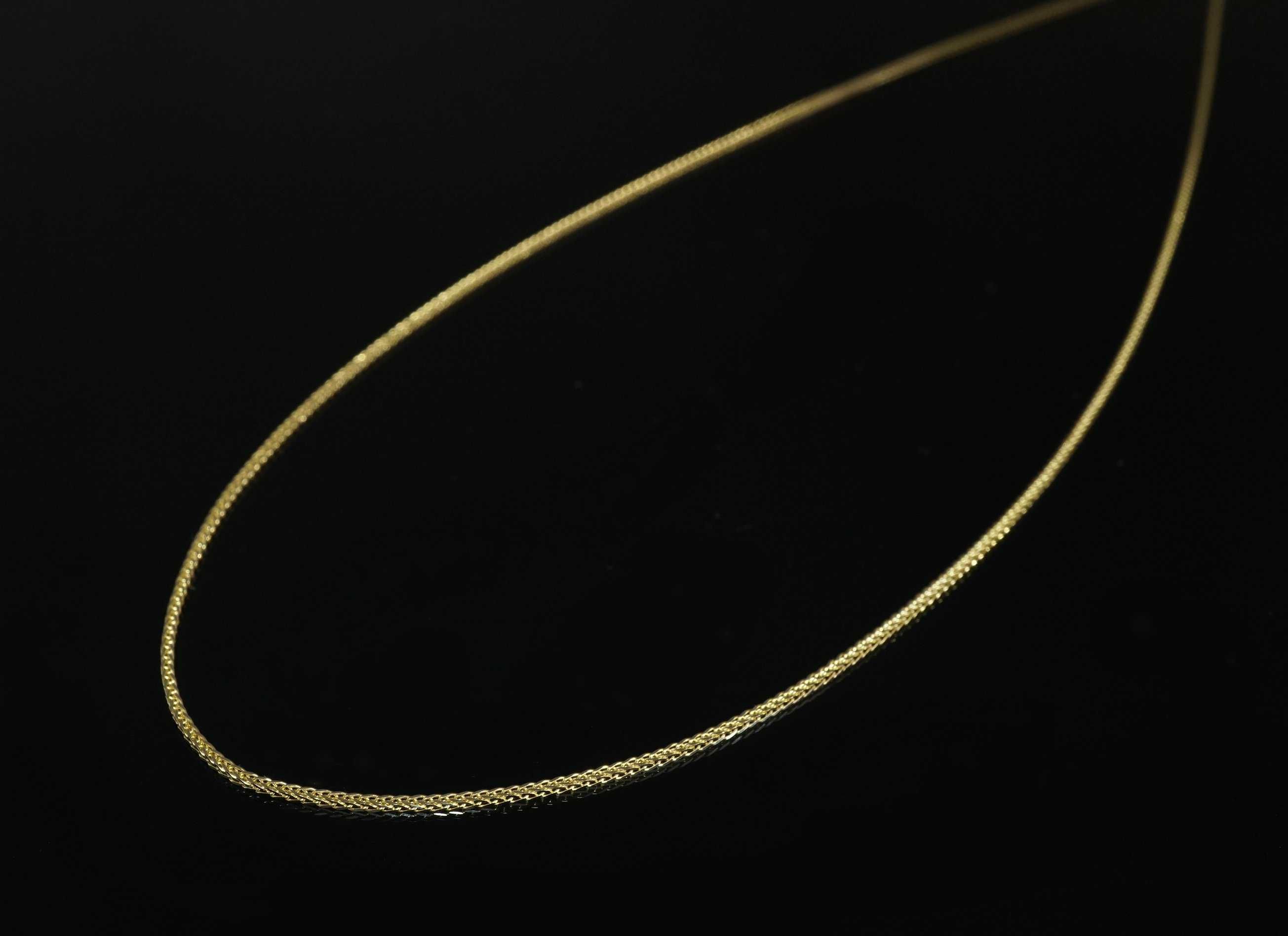 Złoto 585 - Złoty łańcuszek splot Lisi Ogon 50 cm