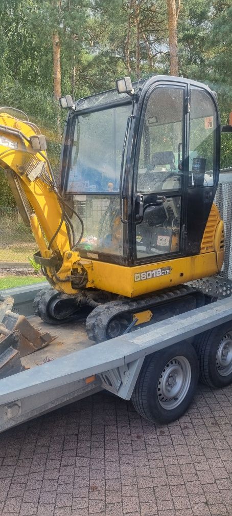 Minikoparka jcb 8018, 2002r, centralne smarowanie,