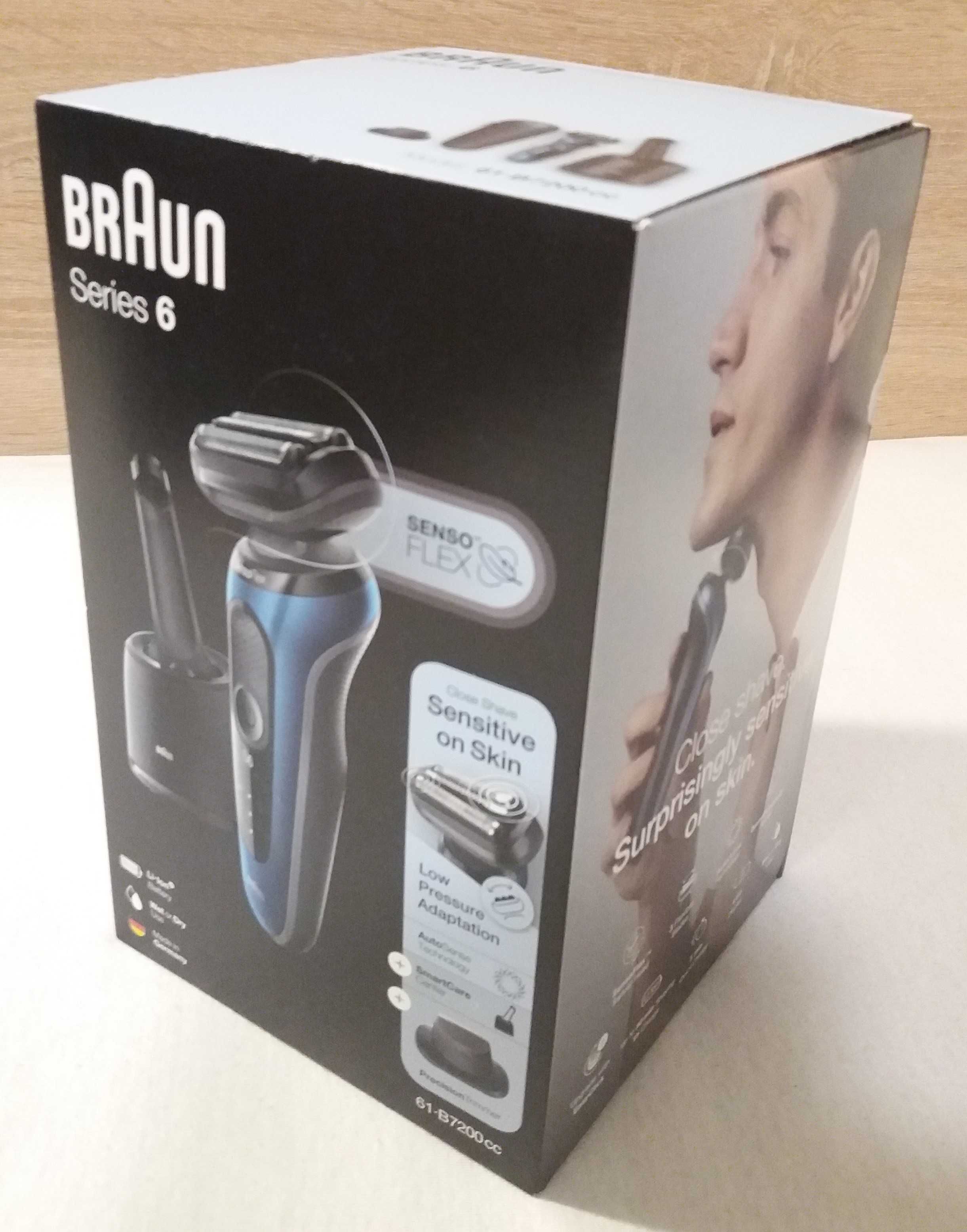 Golarka Braun Series 6 61-B7200cc +baza +etui + trymer (17M gwarancji)