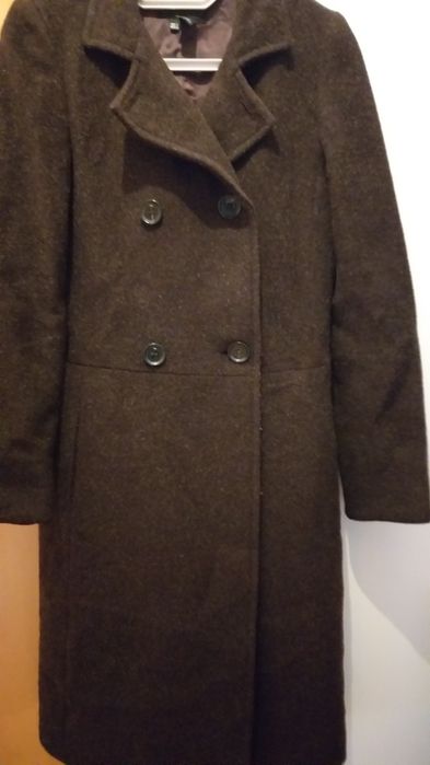 Casaco fazenda castanho de mulher , da zara