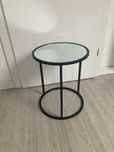 Stolik czarny metal lustro loft